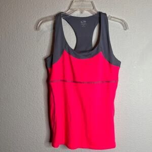Champion Hot Pink/Grey Racerback Athletic Tank Top Large